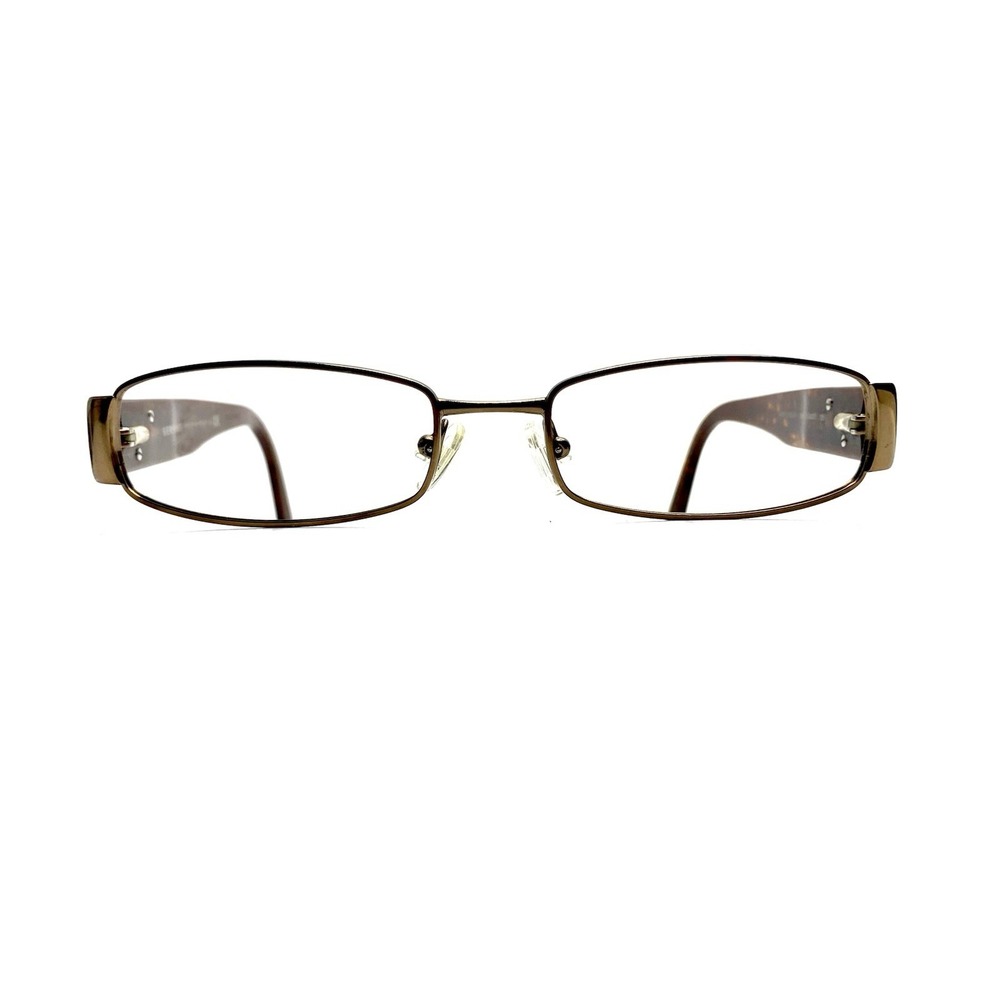 Versace Brown Metal Rectangular Tortoise Glasses Italy MOD 1122B 1061 53 17 135